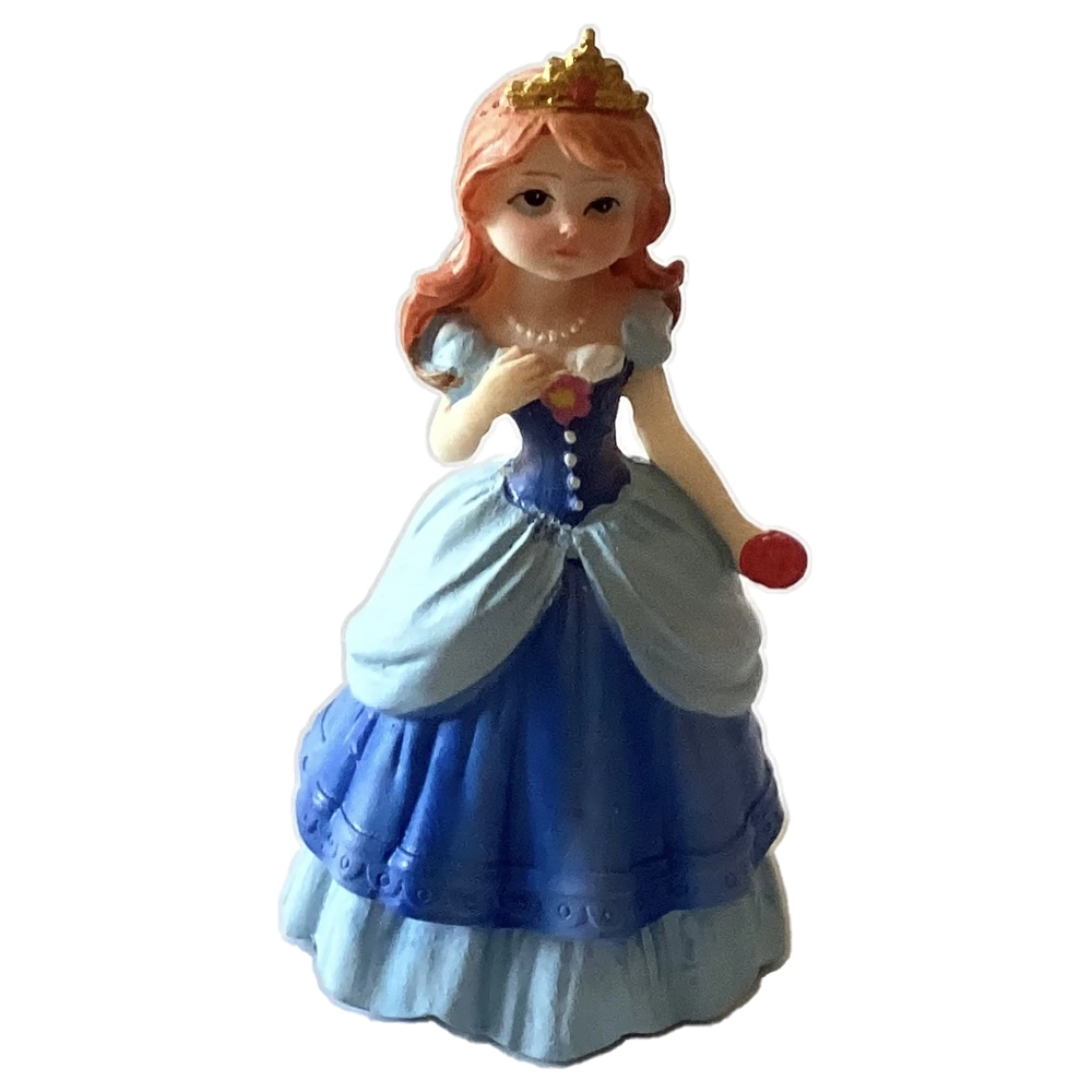 blue princess figurine