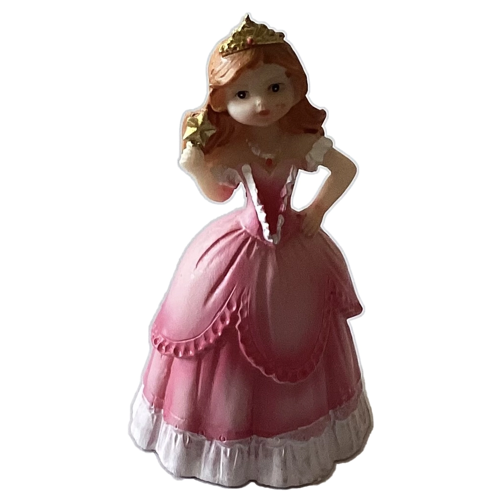 pink princess figurine
