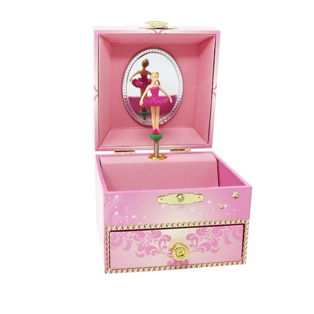 pink poppy ballerina jewellery box small